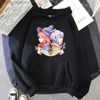 Jaket Hoodie Anime Jepang Little Witch Academia Harajuku Charoix Pakaian Pria Wanita Kartun Pulover Mode Ukuran Besar Size Xxs-4Xl