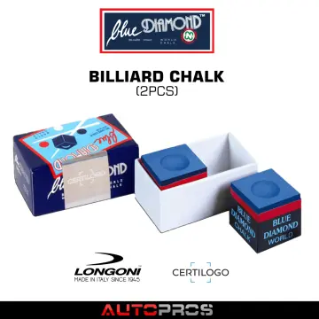 Blue Diamond Billiard Pool Cue Chalk w/Certilogo protection - 4 pcs by  Longoni