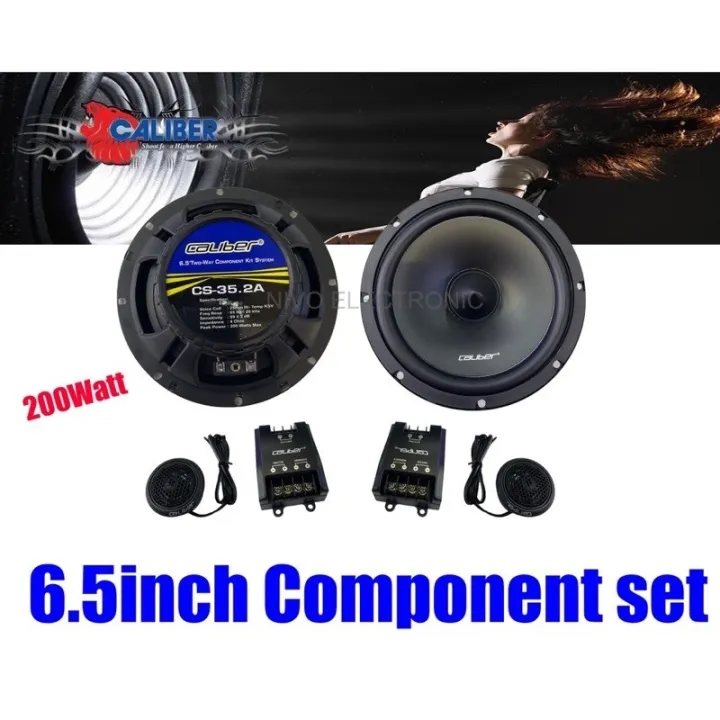 Speaker Systems CALIBER (CS35.2A) 6.5'' 2 WAY COMPONENT SPEAKER SET CAR AUDIO SYSTEM Lazada