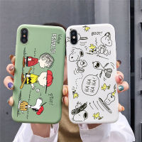 【 Delivery】for Iphone 12 11 Pro Max น่ารักซิลิโคนนิ่มลายการ์ตูนเคสโทรศัพท์สำหรับ Iphone 6 6S 7 8 Plus Case Snoopy เบสบอลคู่สำหรับ Iphone 7 8 Plus สาวของขวัญ SE 2020ฝาหลัง