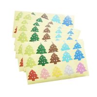 100Pcs/lot Colourful Christmas Star Tree Sealing Sticker DIY Gifts Baking Decoration Packaging Label Stickers Labels