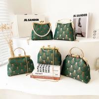 NEWEST Vintage Green Japan Style Fashion Women Bag Chic Lady Bags Shell Lock Tote Womens Handbags Purses 120CM Chain Strap
