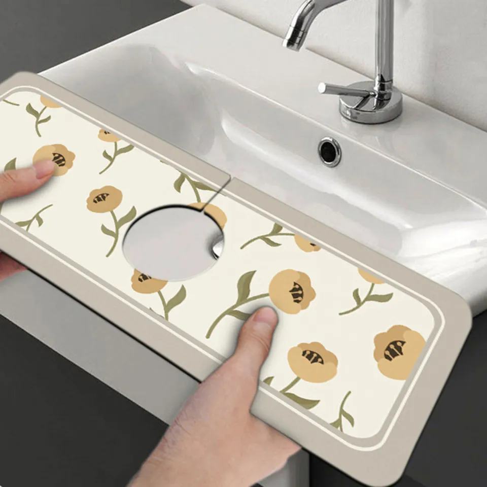 faucet drain pad home non-slip countertop