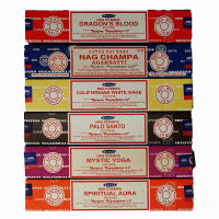 NAG Champa ธูปอินเดียคอลเลกชัน Satya Handmade Sticks หกรสชาติกลิ่นหอมสมุนไพรสดชื่นสำหรับบ้านและการทำสมาธิ-Chuieri