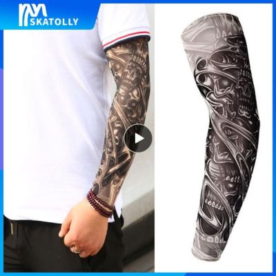 Tattood Sleeve UV Protection Cycling Sleeve 3D Tattoo Printed Arm Sleeve Realistic Sun Protection Sleeve Fashion Accessories Sleeves