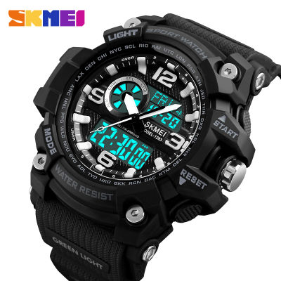 SKMEI Top Brand Luxury Sport Watch Men Military 5Bar Waterproof Quartz Watches Dual Display Wristwatches relogio masculino 1283