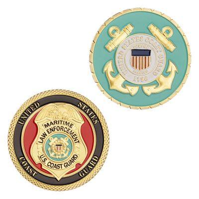 United States Coast Guard Challeneg Coin Gold Plated Souvenirs And Gifts US Commemorative Coin