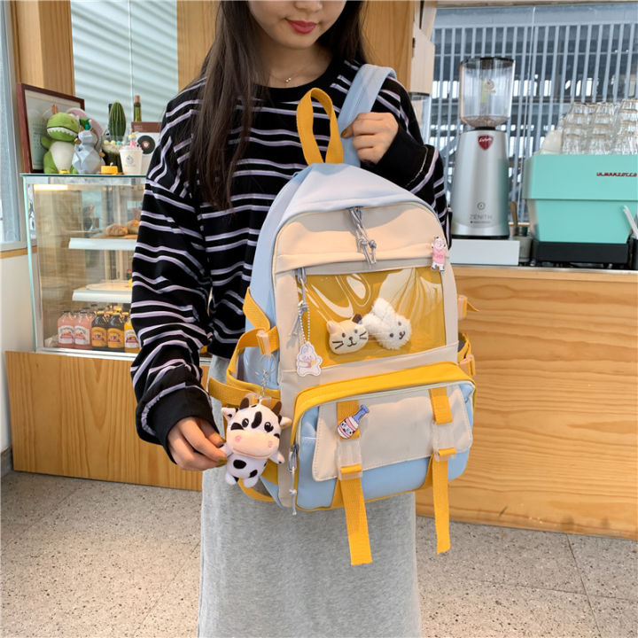 new-nylon-backpack-women-fashion-waterproof-rucksack-for-teenage-girls-school-bag-cute-student-backpack-female-travel-mochilas