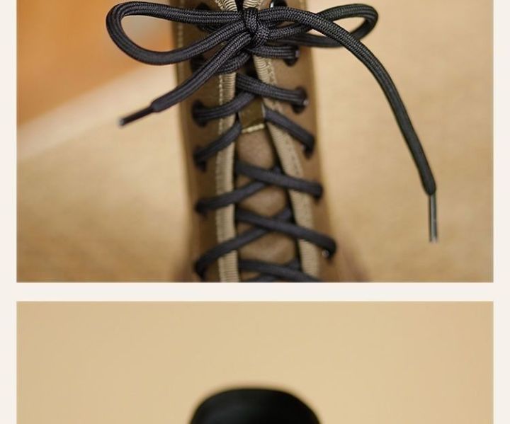 รองเท้าบู๊ทมาร์ตินลูกไม้ขึ้นเกาหลีฤดูใบไม้ร่วง-ins-รองเท้าแฟชั่นสูงด้านบนสุภาพสตรีรองเท้าข้อเท้าหนา-soled
