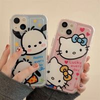 เคสโทรศัพท์ซิลิโคน TPU ใส แบบนิ่ม ลายแมวน่ารัก กันกระแทก สําหรับ IPhone 14 13 11 12 Pro XS Max X XR 7+ 8 Plus