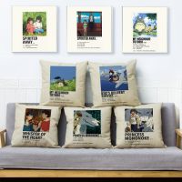 【LZ】 Japanese Hayao Miyazaki Anime Cushion Cover for Sofa Home Car Decor Cartoon Classic Totoro Pillowcase Throw Pillow Case 40x40cm