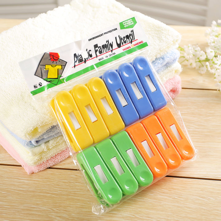 12pcs Socks Hangers Clips Drying Plastic Clips Household Small