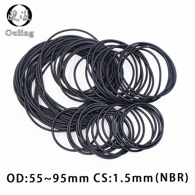 10PCS/lot Rubber Ring Black NBR Sealing O-Ring CS1.5mm OD52/55/58/60/62/65/70/72/75/80/82/85/90/95/100mm O Ring Nitrile Gasket Gas Stove Parts Accesso