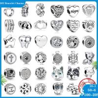 Fine Silver 925 Charms small animal love cross star Pandora beads fit original Pandora charm bracelet DIY ladies jewelry