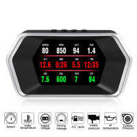 รถ HUD Head Up Display OBD2 GPS Dual Mode อุณหภูมิน้ำ Overspeed แรงดันไฟฟ้า Security Alarm RPM Kmh MPH รถ Electronic