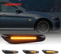 ANMINGPU 2ชิ้นสำหรับ BMW Led ไดนามิกเครื่องหมายด้านข้างเลี้ยวสัญญาณไฟไฟกะพริบต่อเนื่องสำหรับ E91 E90 E92 E93 E60 E87 E46 E82