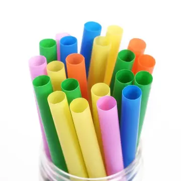 100pcs Straws 260mm Multicolor Straws Extra Long Plastic Drinking