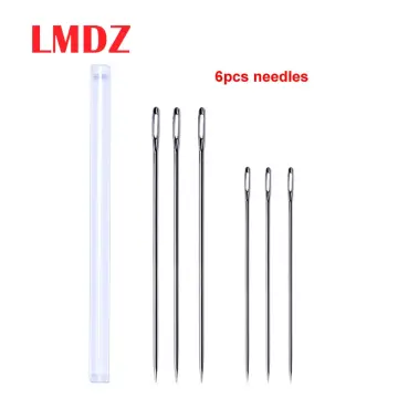 LMDZ 3 Sizes Long Sewing Needles With Needle Storage Tube Hand Sewing  Needles For Sewing Art Crafts 10/12.5/15cm Neddle 6 Pcs