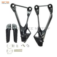 Black Motorcycle Passenger Rear Foot Pegs Bracket Moto Foot Rest Pedal case for KAWASAKI Ninja ZX636 ZX6R 2005 2006 2007 2008