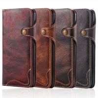 Natural Real Genuine Soft Leather Wallet Case For iPhone 8 Plus 7Plus 6 Plus 6s Phone Sleeve Bag Retro Vintage Flip Cover Clasp