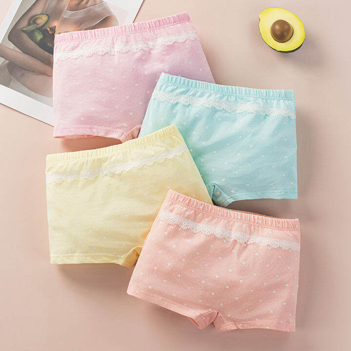 Ubriefs 4pcs Panties for Kids Girls Sale 2 to 12 Years Old Boyleg Panty