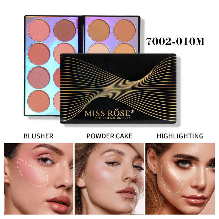 zanker-พาเล็ทปัดแก้มบลัชออน-miss-rose-16สีที่รวมกันเพื่อเพิ่มความกระจ่างใสให้ใบหน้าไฮกลอสสูงจานอายแชโดว์เป็นประกายแร่ธาตุสำหรับใบหน้า-พร้อมในสต็อก