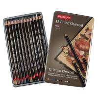 ดินสอสีชาร์โค 12 สี DERWENT Tinted Charcoal 12