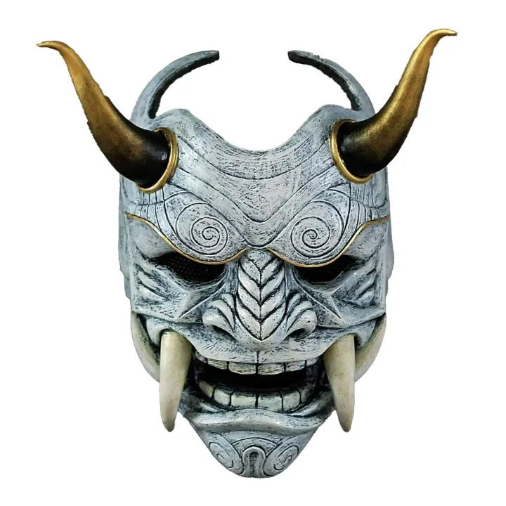 Adult Unisex Halloween Face Masks Japanese Hannya Demon Oni Samurai Noh Kabuki Prajna Devil Mask 