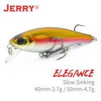 Jerry Elegance Slow Sinking Wobbler Ultralight Hard Bait 5cm 4cm Plug Crank Tight Wobbling Fishing Lure