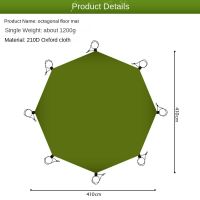 Octagonal Mat 4.1*4.1m for Pyramid Hot Tent Ground Sheet for Tipi Tent Waterproof Picnic Mats Outdoor Multipurpose Tactical Tarp Sleeping Pads