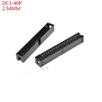 10pcs dc3 40p 2.54MM pitch JTAG ISP MALE SOCKET straight idc box headers PCB CONNECTOR DOUBLE ROW 2x20PIN DC3 40 PIN 40P HEADER