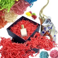 【LZ】❒  Papel Desfiado Raffia Craft Crinkle Confetti Decoração De Caixa De Presente Enchimento De Embalagem Materia Gift Show Decoração Do Partido Suprimentos