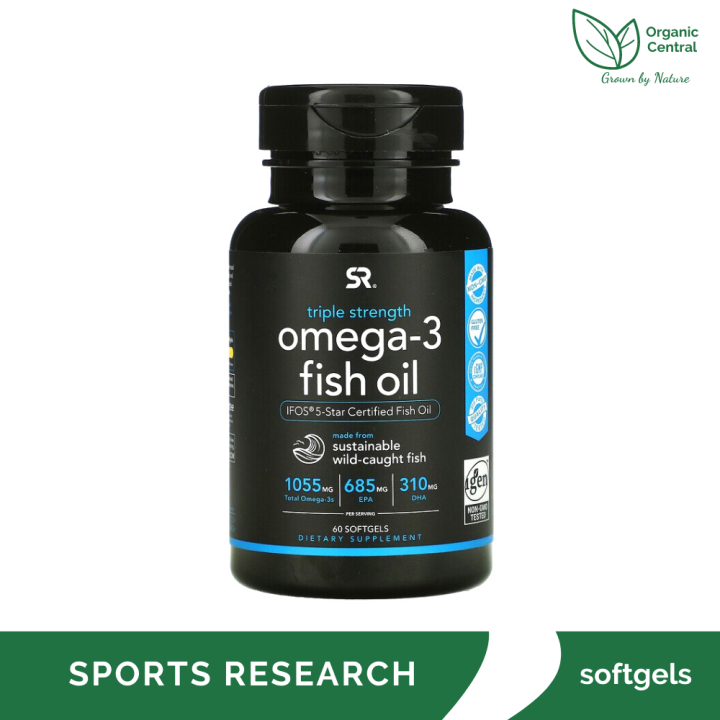 Sports Research Omega-3 Fish Oil Triple Strength 1,250mg | Lazada PH