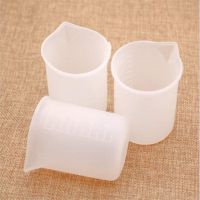 Silicone Transparent Cup Scale Crystal Glue Measuring Cup Reusable Measuring Tools For DIY Baking Kitchen Accessories 100ml