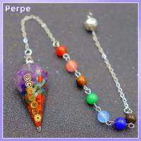 PERPE 7 Chakra orgonite จี้ลูกตุ้มเรกิ เครื่องประดับแฟชั่นเครื่องประดับ โซ่ห่วงโซ่ คริสตัลรักษารักษา การออกแบบใหม่ ของขวัญสำหรับเด็ก Amulet