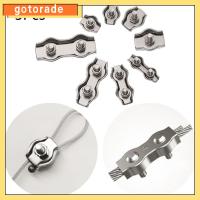 GOTORADE 5Pcs ฮาร์ดแวร์ กันลื่น เครื่องมือซ่อม สแตนเลส รูปร่างไข่ คลิปโบลท์ คาลิปเปอร์หนีบลวดสลิง ปลอกนิ้ว เสื้อผ้า