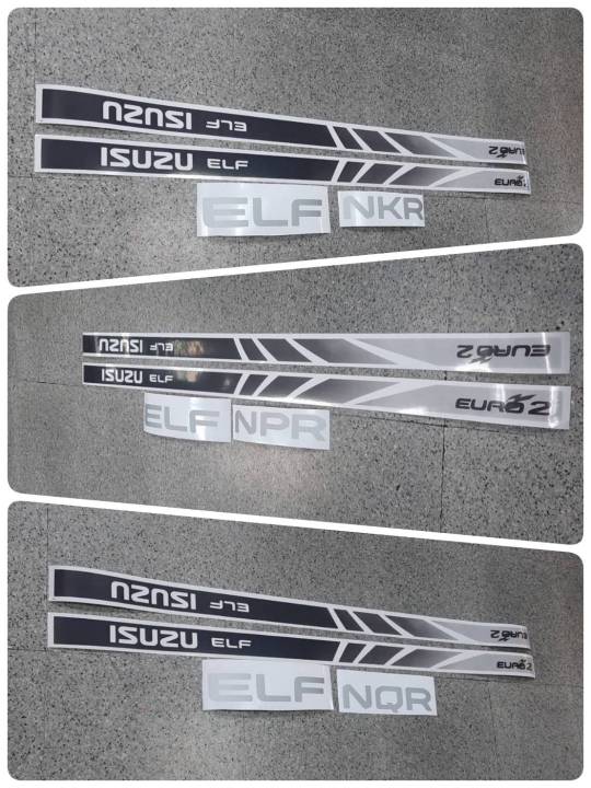 สติ๊กเกอร์แบบดั้งเดิม-สำหรับ-isuzu-euro2-elf-nkr-npr-nqr-sticker-ติดรถ-แต่งรถ-อีซูซุ-เส้นยาว