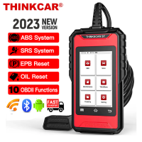 THINKCAR ThinkScan เครื่องมือวินิจฉัย Car สแกนเนอร์รถยนต์วินิจฉัย OBD2 SF100เครื่องอ่านโค้ด ABS SRS EPB ทดสอบแบตเตอรี่รีเซ็ตน้ำมันเครื่องสแกนเนอร์ยานยนต์