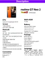 realme GT Neo 2 Snapdragon 870 Octa Core 5000mAh 65W  Special Custom Edition 5G Mobile Phone / realme GT 5G Smart Phone CN version Snapdragon 888 120Hz 6.43'' Super AMOLED Screen 3D Glass Body 4500mAh 65W Super Charge NFC Android 11. 
