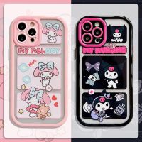 เคสเข้ากันได้กับ IPhone14 13 12 11 Promax Kuromi เมโลดี้ป้องกันการตกกระแทกเคสโทรศัพท์รวมทุกอย่าง