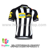 เสื้อจักรยานแขนสั้นทีม MTN 15 (01) สีดำขาวเหลือง