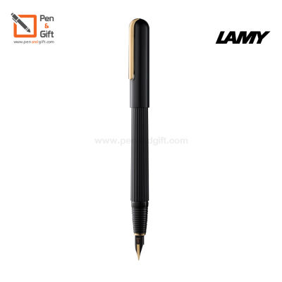 LAMY Imporium Fountain Pen BlkAu Nib F Gold- ปากกาหมึกซึม ลามี่ อิมพอล์เรียม สีดำคลิปทอง F 0.5 มม. [Penandgift]