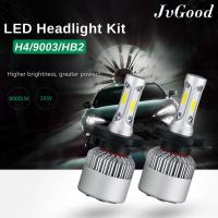 JvGood 2 Pcs Car LED Headlight Lamp 8000LM  Car Front Light 360 Beam Bulb Auto Head Light H4/HB2/9003