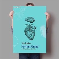 80S โปสเตอร์ภาพยนตร์คลาสสิก Forrest Gump สำหรับภาพยนตร์มินิมอลภาพวาดไหมโปสเตอร์ภายในศิลปะบนผนัง69F 0726