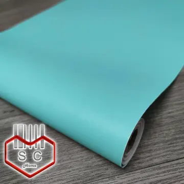 Solid Color Wallpaper Matte No Texture Turquoise, Self Adhesive Paper for  Cabinets Kitchen Furniture 