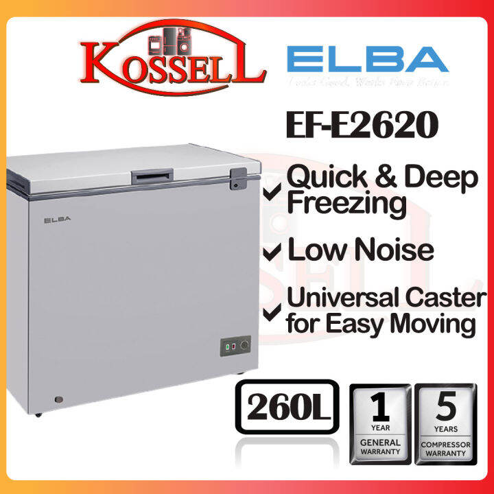 130L/260L ELBA Artico Chest Freezer Peti Sejuk Beku Direct Cooling