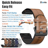 Zionia 26มม.22มม.ซิลิโคน Easy Fit ง่ายนาฬิกาสายสำหรับการ์มิน Garmin Forerunner 935/945 Instinct Solar Fenix 7X 7 6X 6 Pro 51mm Sapphire 5 5X 3 Plus D2 Tactix Bravo Delta PX Descent G1 Mk1 Mk2 Mk2i Enduro Quatix Approach S70-47mm S62 S60 Epix Gen 2 MARQ