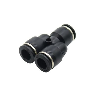 ；【‘； Slip-Lock Y-Type Quick Connector PE Pneumatic Joint Hose Tube Push In Gas Pipe Joint Pneumatic 3-Way Air Splitter 2 Pcs