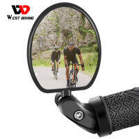 WEST BIKIN Road mtb bicycle 360องศาบาร์จับหมุนกระจกสะท้อนกลับอุปกรณ์เสริมจักรยานเสือภูเขาความปลอดภัยขี่จักรยานกระจกมองหลัง