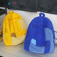 Unisex Students Book Bag Colleage Clashing Colours Rucksack Casual Large Capacity Backpacks Fashion Canvas Zipper Knapsack 2023 【AUG】